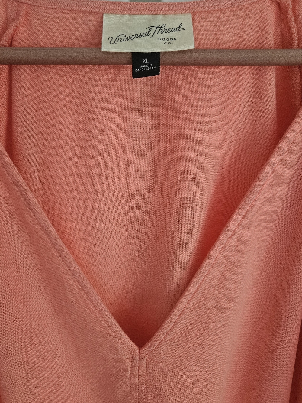 Woman's Babydoll Flutter Sleeve Dress - Bright Coral